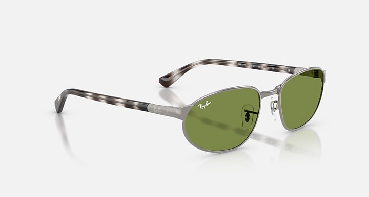 Ray-Ban RB3777 Gunmetal; Havana Grey with Green Solid Color lenses - Alternative
