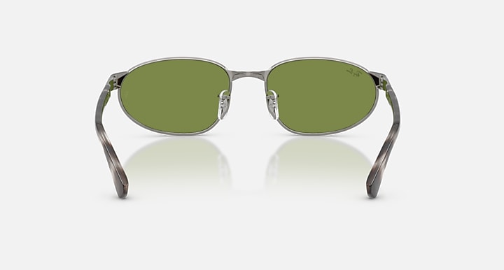 Ray-Ban RB3777 Gunmetal; Havana Grey with Green Solid Color lenses - Back
