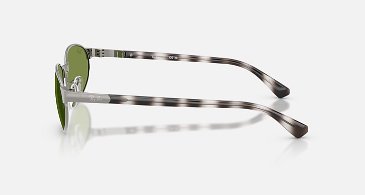 Ray-Ban RB3777 Gunmetal; Havana Grey with Green Solid Color lenses - Lateral