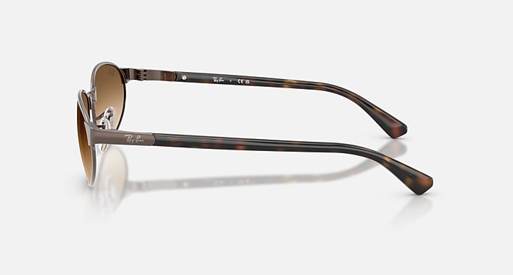 Ray-Ban RB3777 Copper; Havana with Clear Gradient Brown Gradient lenses - Lateral