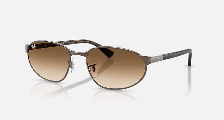 Ray-Ban RB3777 Copper; Havana with Clear Gradient Brown Gradient lenses - Quarter