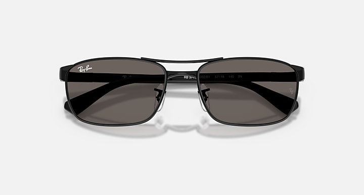 Ray-Ban RB3778 Black with Dark Grey Solid Color lenses - Closed Front