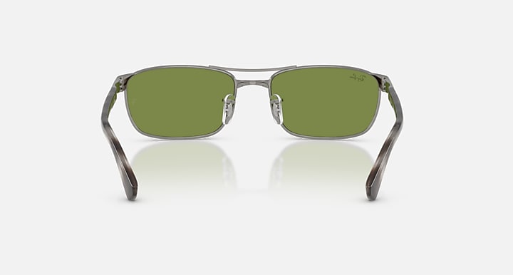 Ray-Ban RB3778 Gunmetal; Havana Grey with Green Solid Color lenses - Back