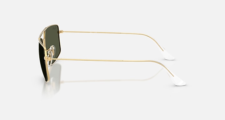 Ray-Ban EXPLORER III Arista Gold with Green Solid Color lenses - Lateral