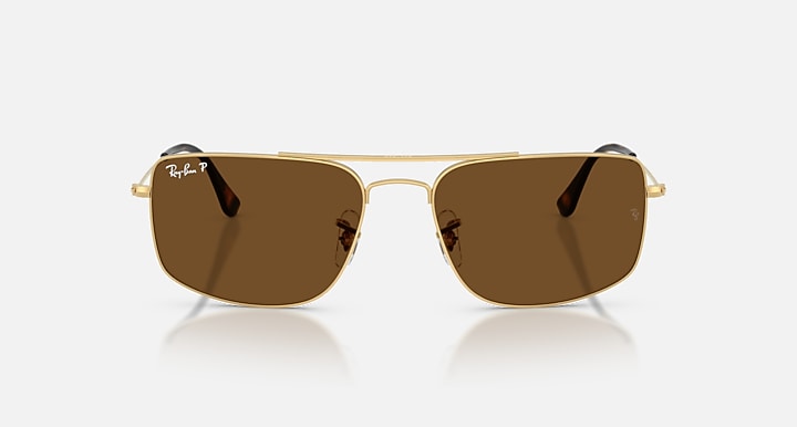 Ray-Ban EXPLORER III Arista Gold with Polarized Brown Solid Color lenses - Front
