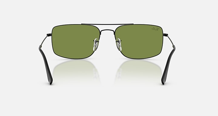 Ray-Ban EXPLORER III Black with Green Solid Color lenses - Back
