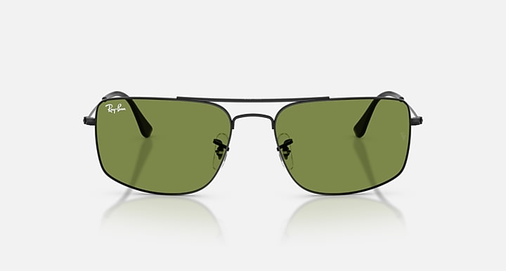 Ray-Ban EXPLORER III Black with Green Solid Color lenses - Front