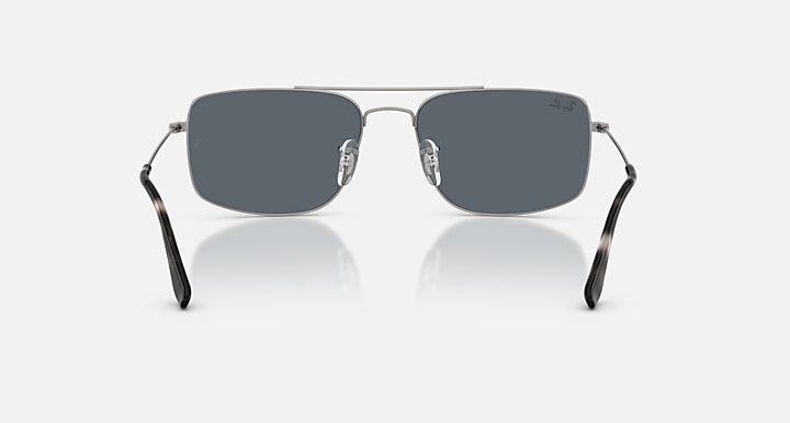 Ray-Ban EXPLORER III Gunmetal with Blue Solid Color lenses - Back