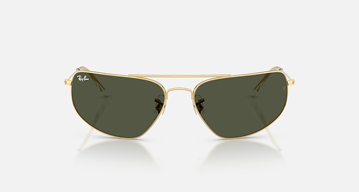 Ray-Ban RB3780 Arista Gold with Green Solid Color lenses - Front
