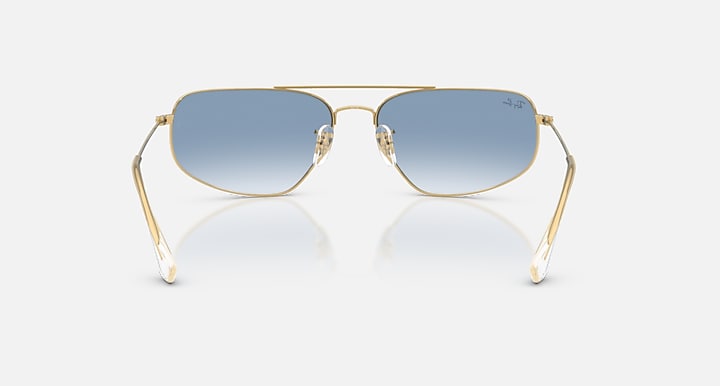 Ray-Ban RB3780 Arista Gold with Clear Gradient Blue Gradient lenses - Back