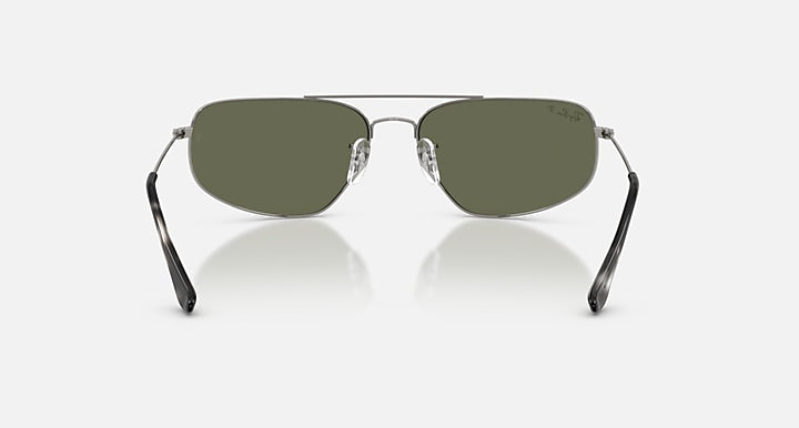 Ray-Ban RB3780 Gunmetal with Green Polarized Solid Color lenses - Back