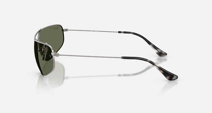 Ray-Ban RB3780 Gunmetal with Green Polarized Solid Color lenses - Lateral