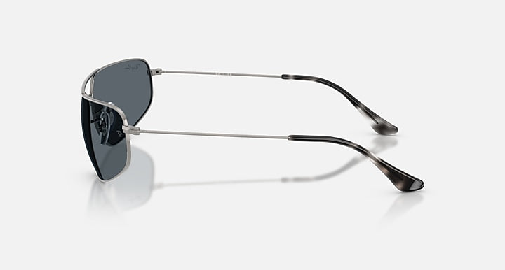 Ray-Ban RB3780 Gunmetal with Blue Solid Color lenses - Lateral