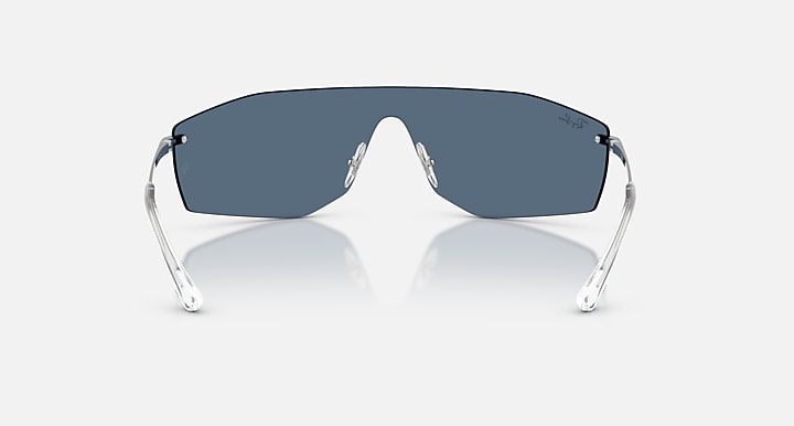 Ray-Ban ALIX BIO-BASED Silver with Dark Blue Solid Color lenses - Back