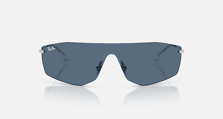Ray-Ban ALIX BIO-BASED Silver with Dark Blue Solid Color lenses - Front