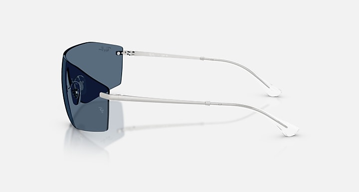Ray-Ban ALIX BIO-BASED Silver with Dark Blue Solid Color lenses - Lateral