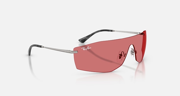 Ray-Ban ALIX BIO-BASED Gunmetal with Red Solid Color lenses - Alternative