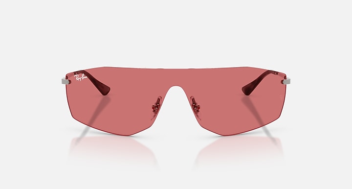 Ray-Ban ALIX BIO-BASED Gunmetal with Red Solid Color lenses - Front