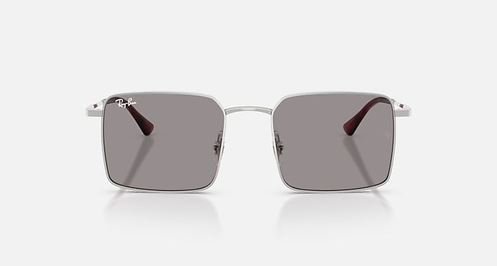 Ray-Ban IDAN BIO-BASED Silver with Grey Solid Color lenses - Front