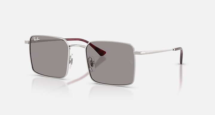 Ray-Ban IDAN BIO-BASED Silver with Grey Solid Color lenses - Quarter