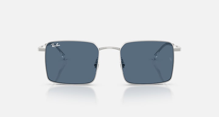 Ray-Ban IDAN BIO-BASED Silver with Dark Blue Solid Color lenses - Front