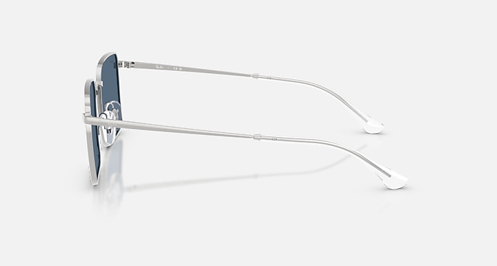 Ray-Ban IDAN BIO-BASED Silver with Dark Blue Solid Color lenses - Lateral