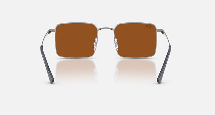 Ray-Ban IDAN BIO-BASED Gunmetal with Dark Brown Solid Color lenses - Back