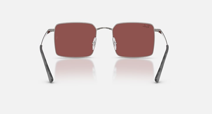 Ray-Ban IDAN BIO-BASED Gunmetal with Dark Violet Solid Color lenses - Back