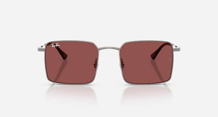 Ray-Ban IDAN BIO-BASED Gunmetal with Dark Violet Solid Color lenses - Front