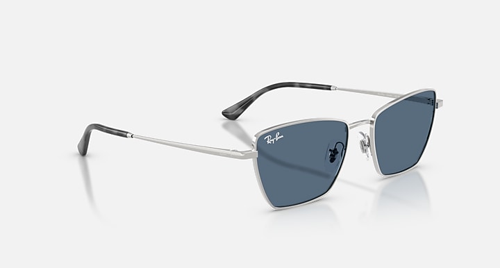 Ray-Ban DREA BIO-BASED Silver with Dark Blue Solid Color lenses - Alternative