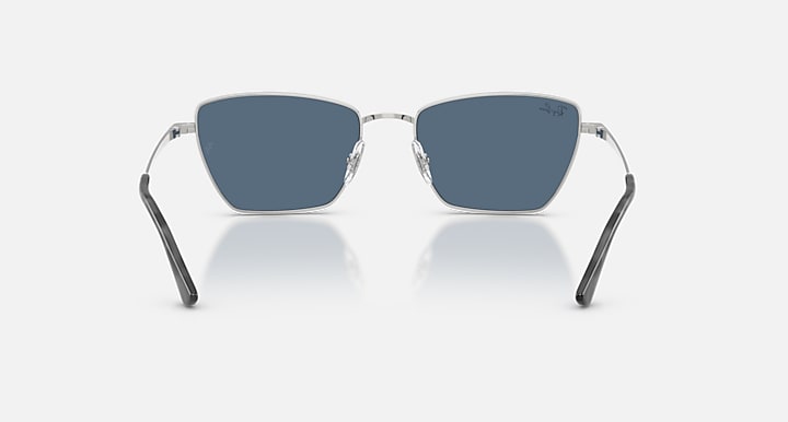 Ray-Ban DREA BIO-BASED Silver with Dark Blue Solid Color lenses - Back