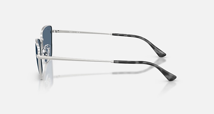 Ray-Ban DREA BIO-BASED Silver with Dark Blue Solid Color lenses - Lateral