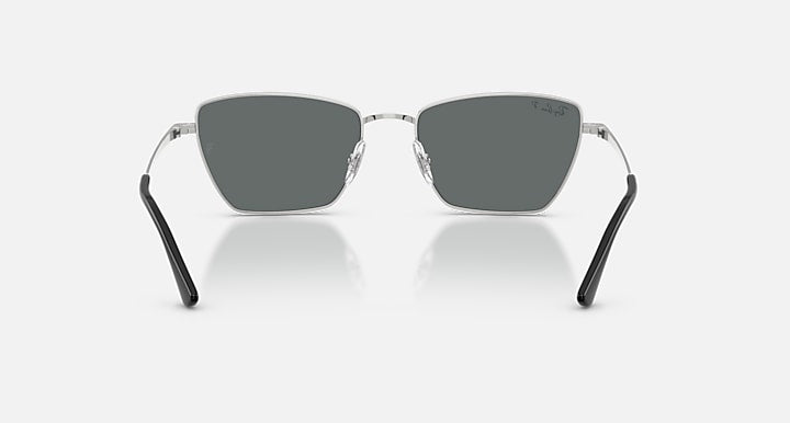 Ray-Ban DREA BIO-BASED Silver with Dark Grey Polarized Solid Color lenses - Back