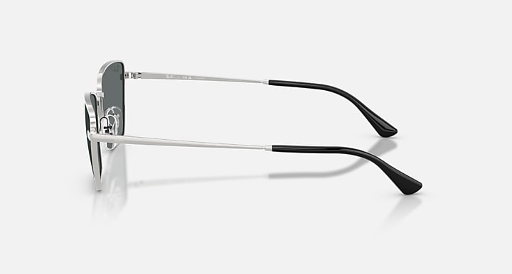 Ray-Ban DREA BIO-BASED Silver with Dark Grey Polarized Solid Color lenses - Lateral
