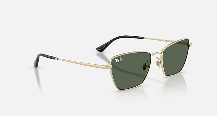 Ray-Ban DREA BIO-BASED Pale Gold with Dark Green Solid Color lenses - Alternative