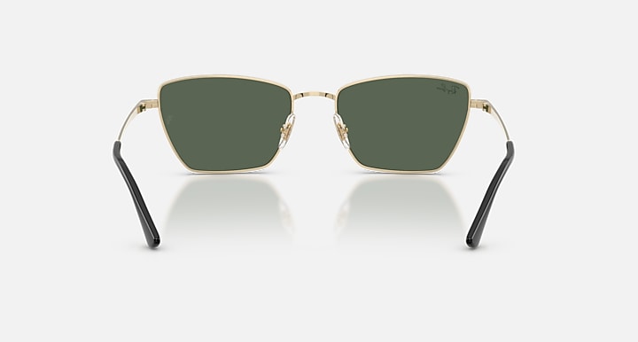 Ray-Ban DREA BIO-BASED Pale Gold with Dark Green Solid Color lenses - Back