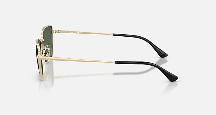 Ray-Ban DREA BIO-BASED Pale Gold with Dark Green Solid Color lenses - Lateral