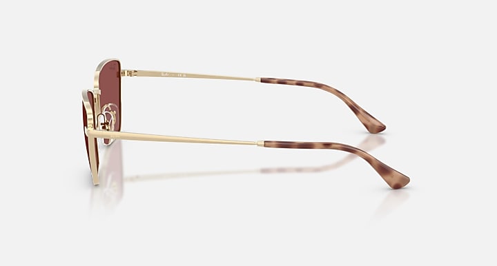 Ray-Ban DREA BIO-BASED Pale Gold with Dark Violet Solid Color lenses - Lateral