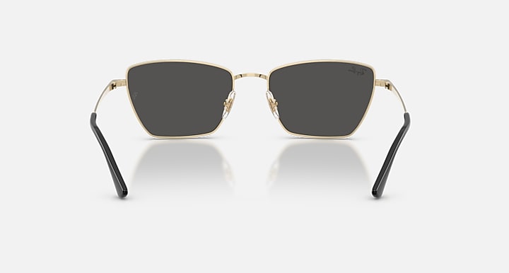 Ray-Ban DREA BIO-BASED Pale Gold with Dark Grey Solid Color lenses - Back