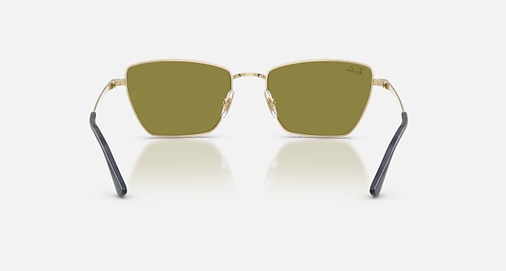Ray-Ban DREA BIO-BASED Pale Gold with Green Solid Color lenses - Back