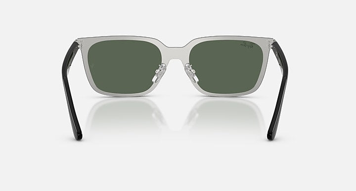 Ray-Ban RB3784D Silver with Dark Green Solid Color lenses - Back