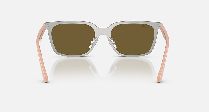Ray-Ban RB3784D Silver with Dark Brown Solid Color lenses - Back