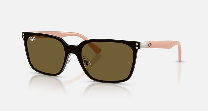 Ray-Ban RB3784D Silver with Dark Brown Solid Color lenses - Quarter
