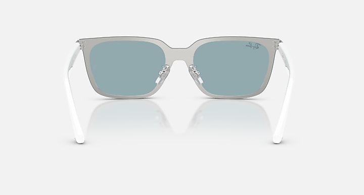 Ray-Ban RB3784D Silver with Light Blue Solid Color lenses - Back