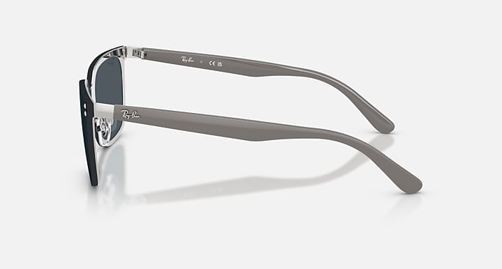 Ray-Ban RB3784D Silver with Dark Grey Solid Color lenses - Lateral