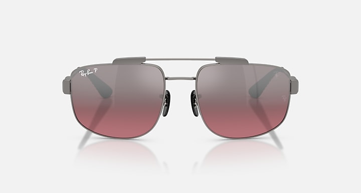Ray-Ban RB3789M SCUDERIA FERRARI COLLECTION POLARIZED+ LENSES Gunmetal with Polarized Wine Polarized+ lenses - Front
