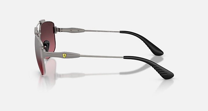 Ray-Ban RB3789M SCUDERIA FERRARI COLLECTION POLARIZED+ LENSES Gunmetal with Polarized Wine Polarized+ lenses - Lateral