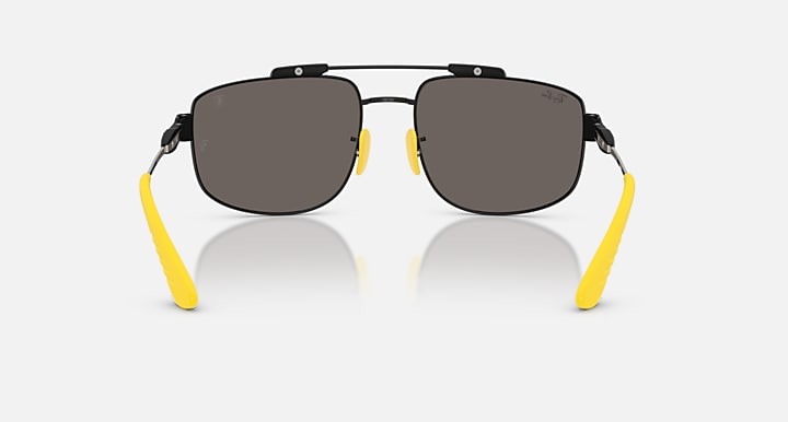 Ray-Ban RB3789M SCUDERIA FERRARI COLLECTION Black with Dark Grey Solid Color lenses - Back