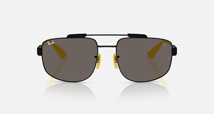 Ray-Ban RB3789M SCUDERIA FERRARI COLLECTION Black with Dark Grey Solid Color lenses - Front