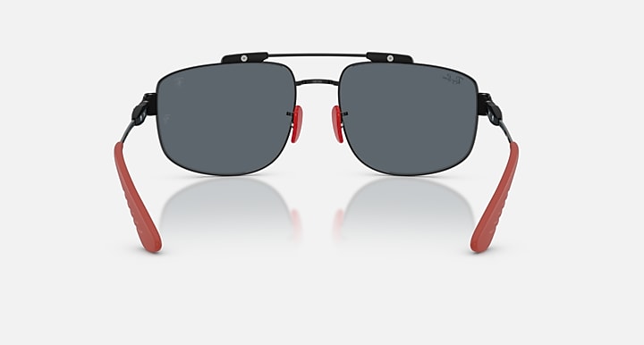 Ray-Ban RB3789M SCUDERIA FERRARI COLLECTION Black with Blue Solid Color lenses - Back